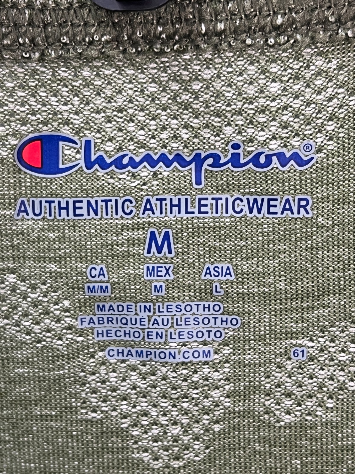 Champion Sz Medium Green Camo AOP Sport Tee Men’s Anti-Odor Wicking