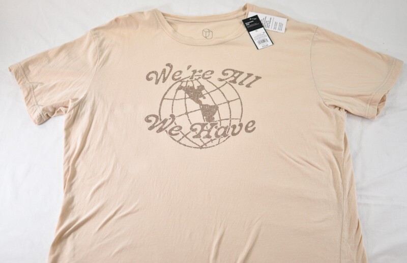 men’s Original Use size XL T-shirt pull-on short sleeve tan 100% cotton