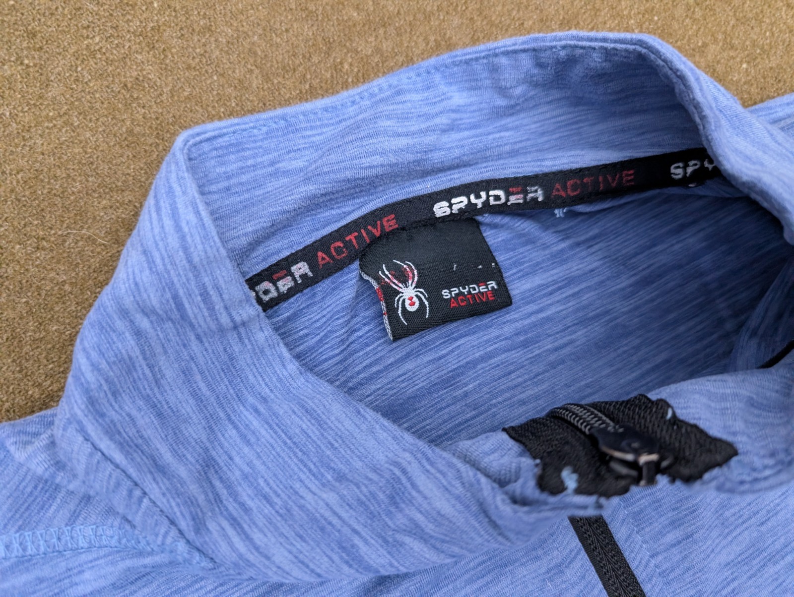 Spyder Active Athletic Shirt Sz Small Quarter Zip Pullover Blue Athleisure 1210