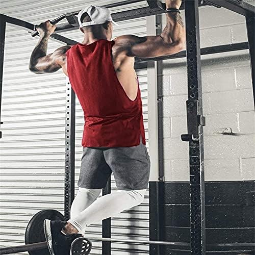 Top Men’s Size M Wine Red(1pcs) Crew Neck Pull On Regular Fit Tank Bodybuilding