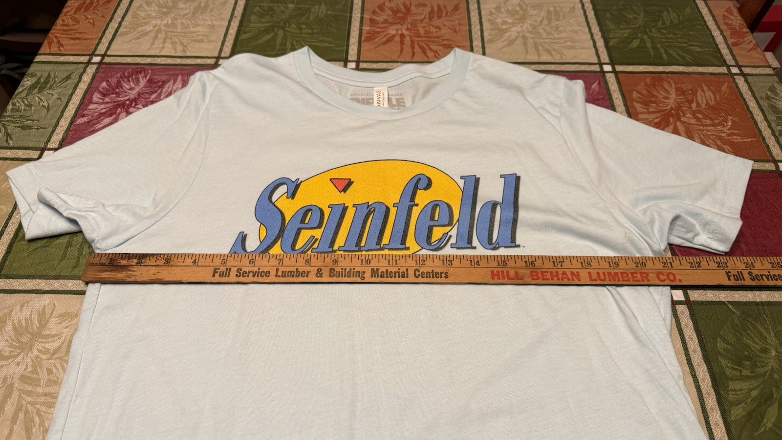 Large Seinfeld Logo Shirt 90s Sitcom TV Show Ripple Junction Retro Graphic