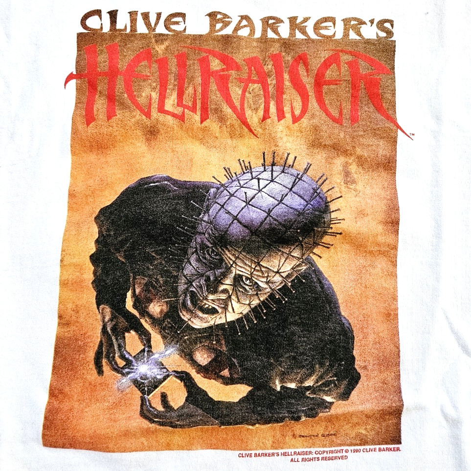 Vintage 90s Clive Barker Hellraiser Pinhead Horror Movie Comic T Shirt Size XL