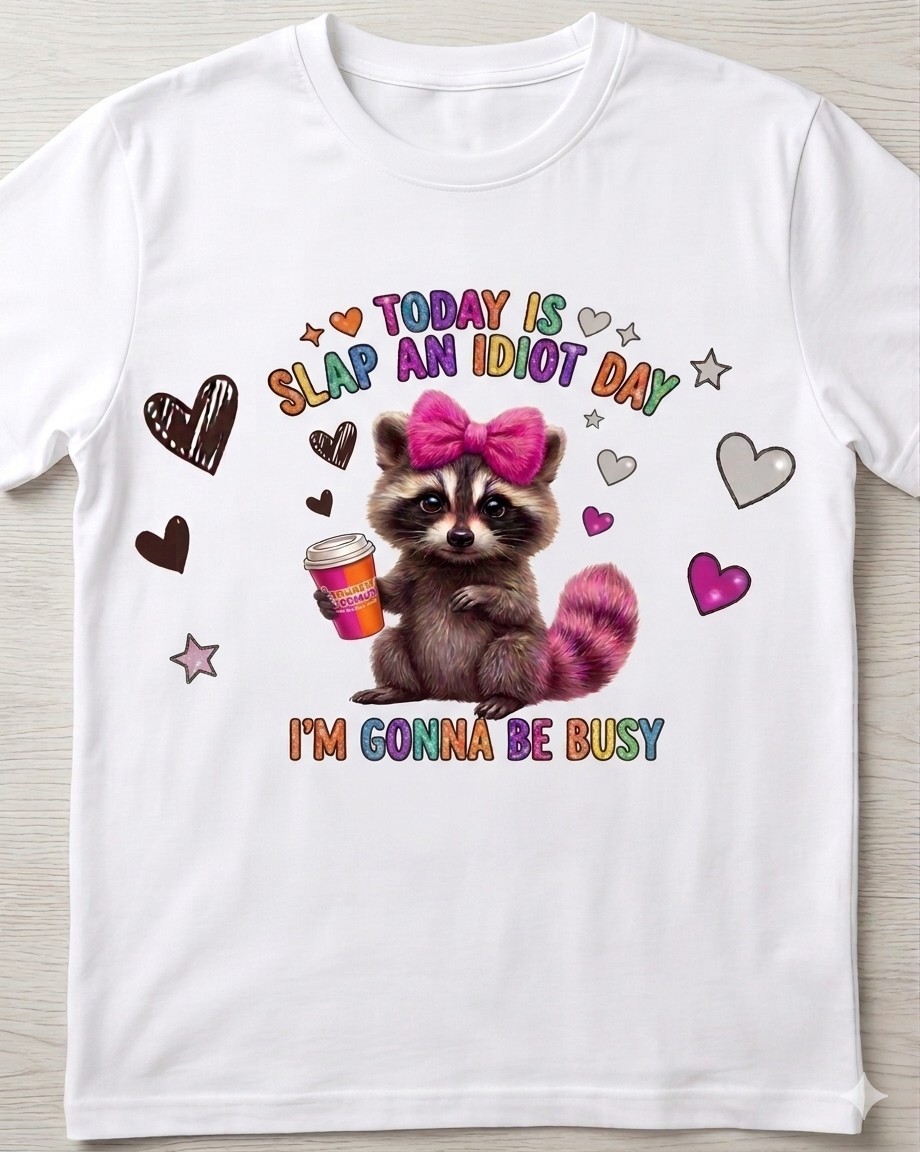Gildan Ultra Cotton Unisex L Crew Neck Short Sleeve Funny Bear Graphic Tee