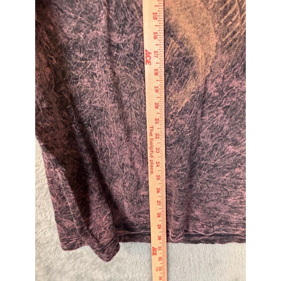 Mayan Flea Market Cozumel Mexico Marlin Acid Wash Tee Purple Mens XXL