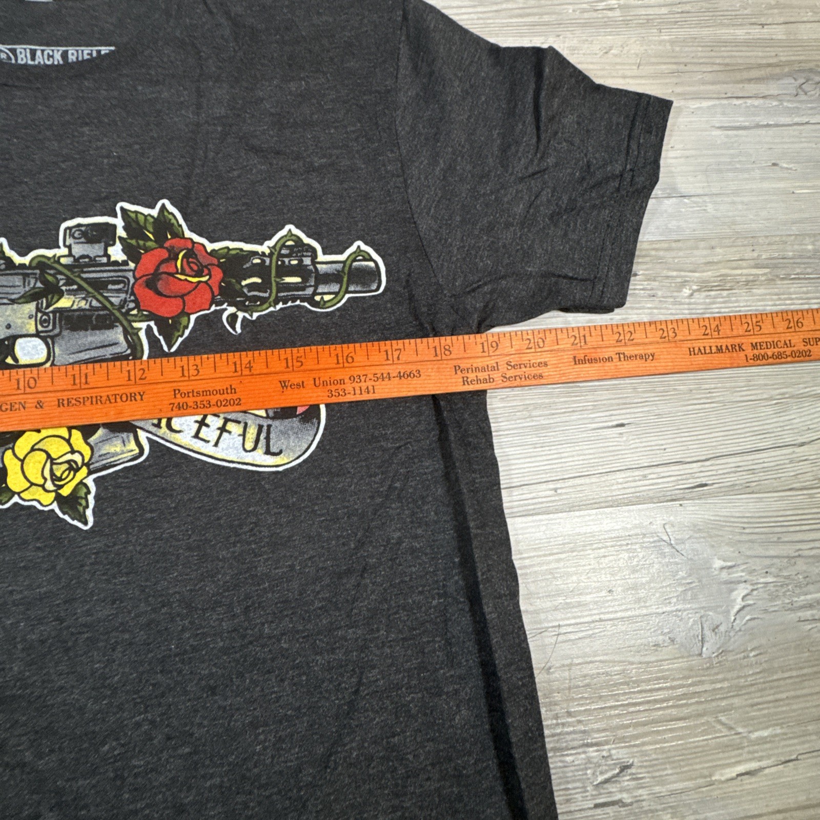 Black Rifle Coffee Mostly Peaceful T Shirt Mens Size Medium Black New