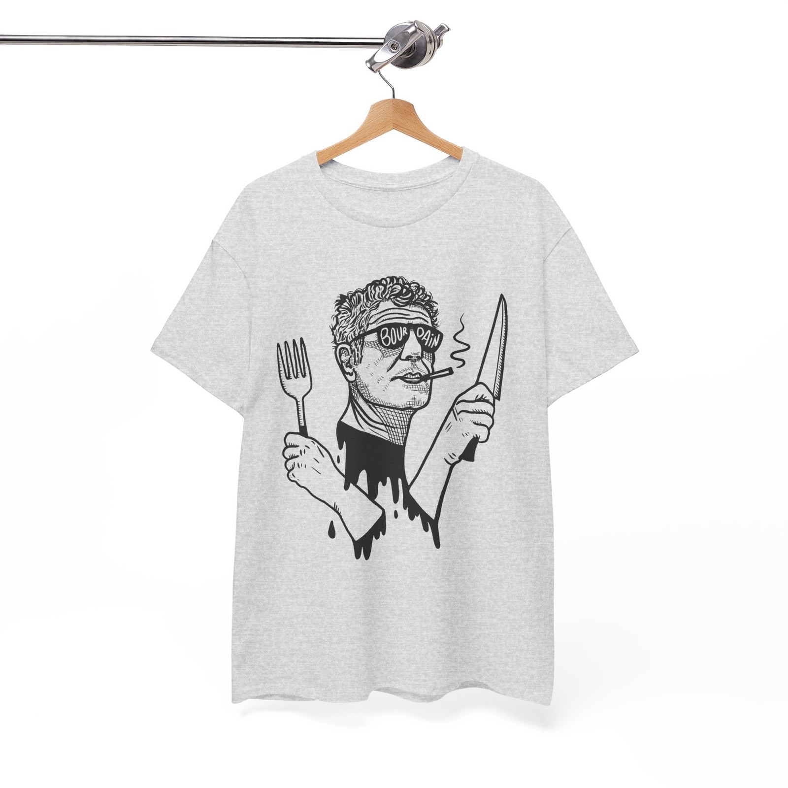 Anthony Bourdain (Knife and Fork) T-shirt Unisex Tee