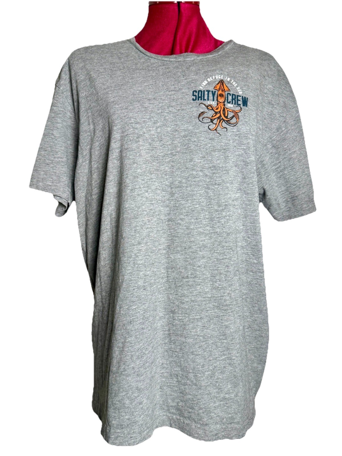 Salty Crew Find Refuge In The Sea Squid T-Shirt Men’s Sz Large