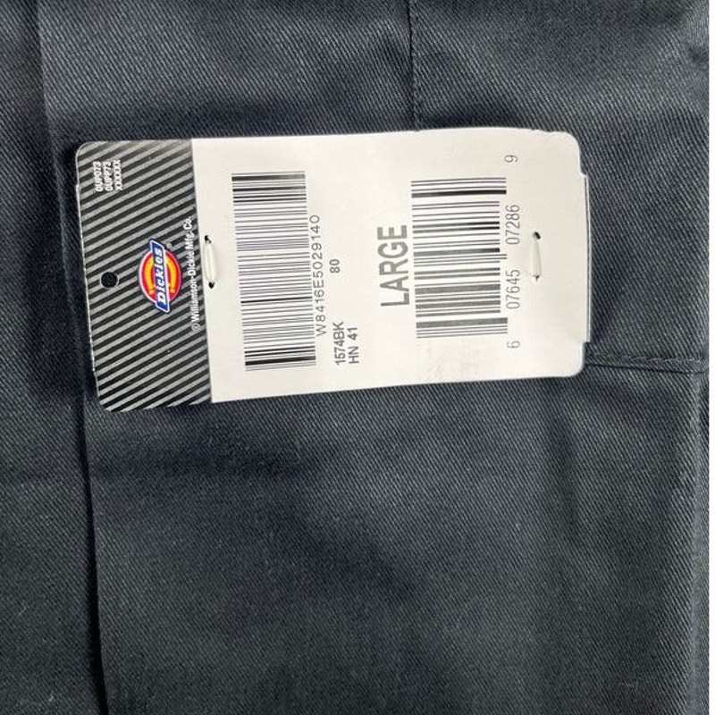 Men’s Dickies L Black Short Sleeve Work Shirt NWT New With Tags