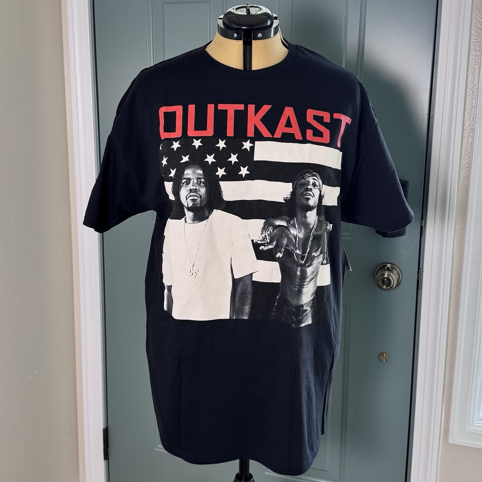 Outkast T Shirt Mens XL Black Hip Hop Graphic Andre 3000 Big Boi Rap Tee