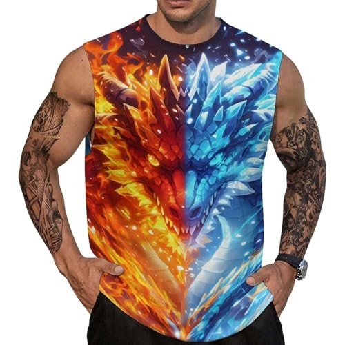 Printed Moisture Wicking 3D Tank Top