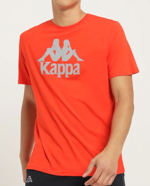 $50 KAPPA Orange with White Logo DRIS Regular Fit Short Sleeve T-shirt Jersey