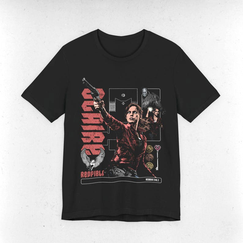 Resident Evil Claire Redfield RE2R Unisex T-Shirt Graphic Tee S-5XL