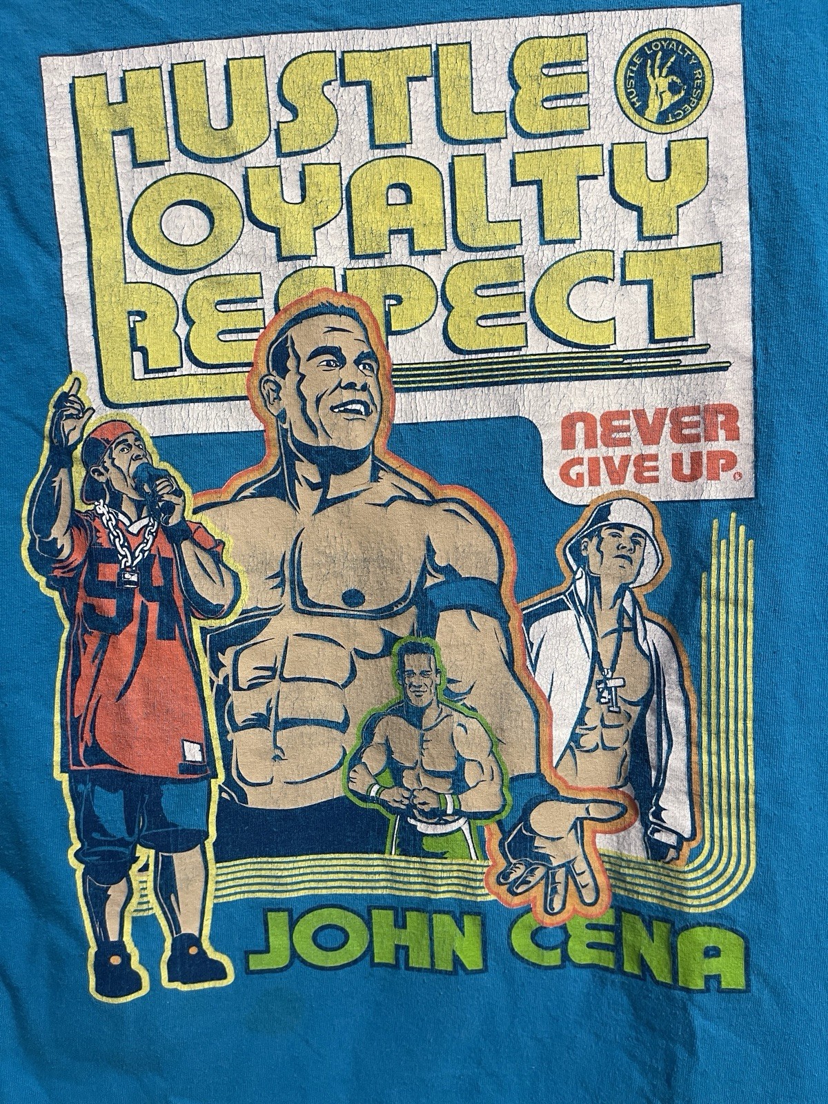 JON CENA WWE Official Hustle Loyalty Respect w/h U C ME T-shirt Size Medium
