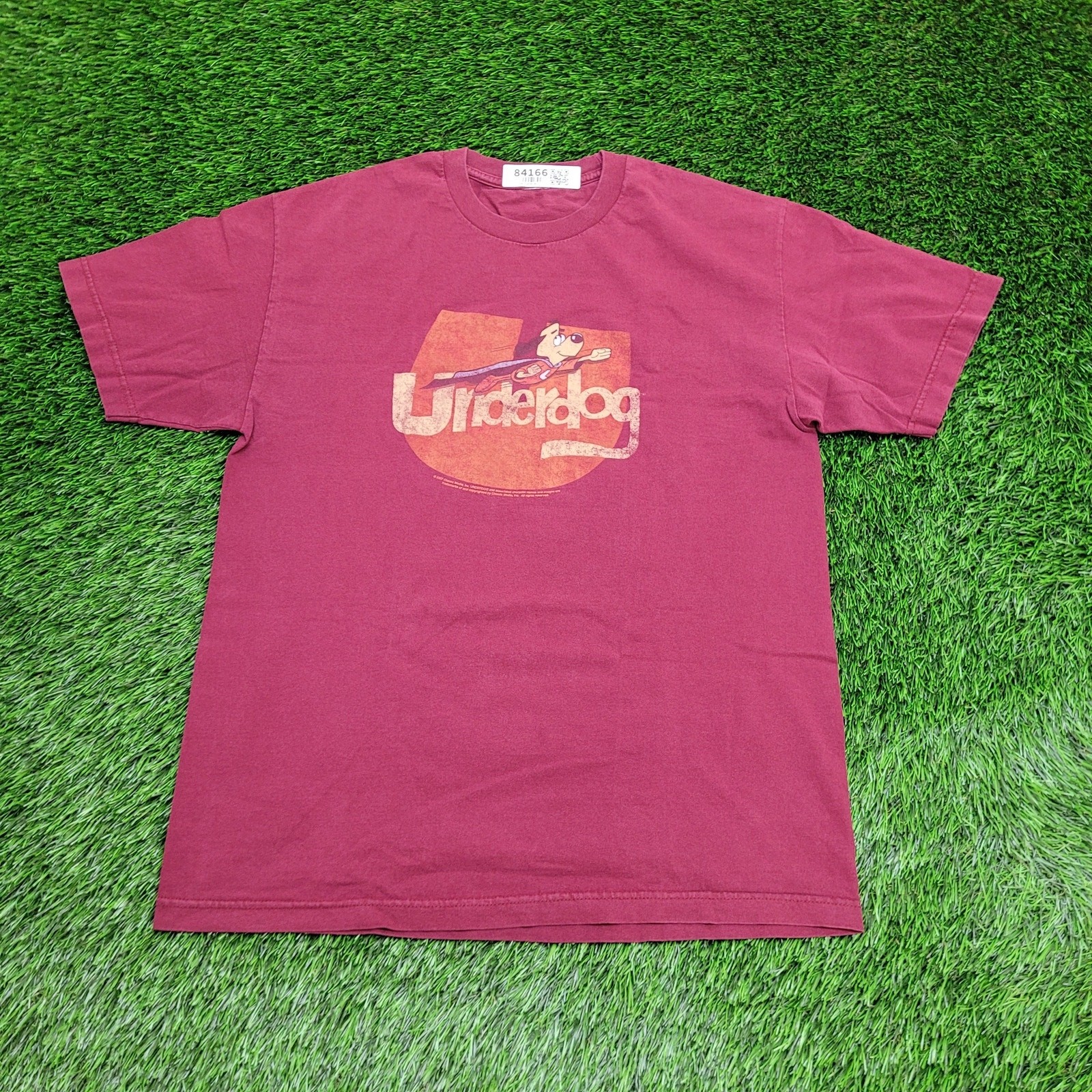 Under-Dog Superhero TV-Show Shirt M/L 21×27 Maroon Retro