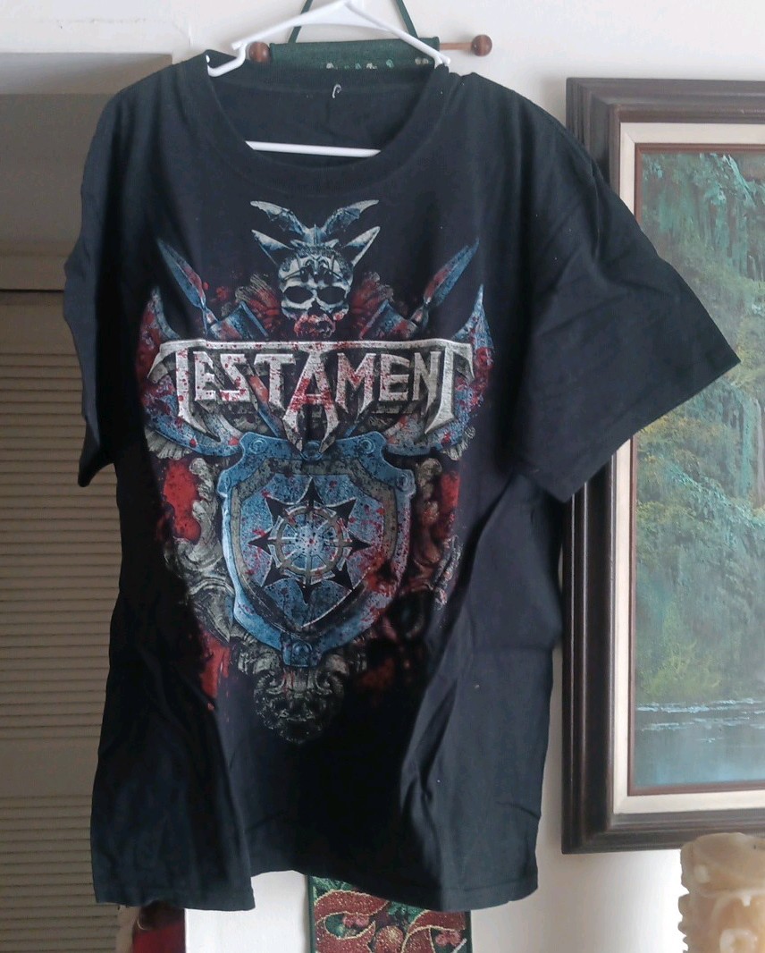 Testament Concert Short Sleeve ’09 Black T-shirt Front Design Back Tourdates