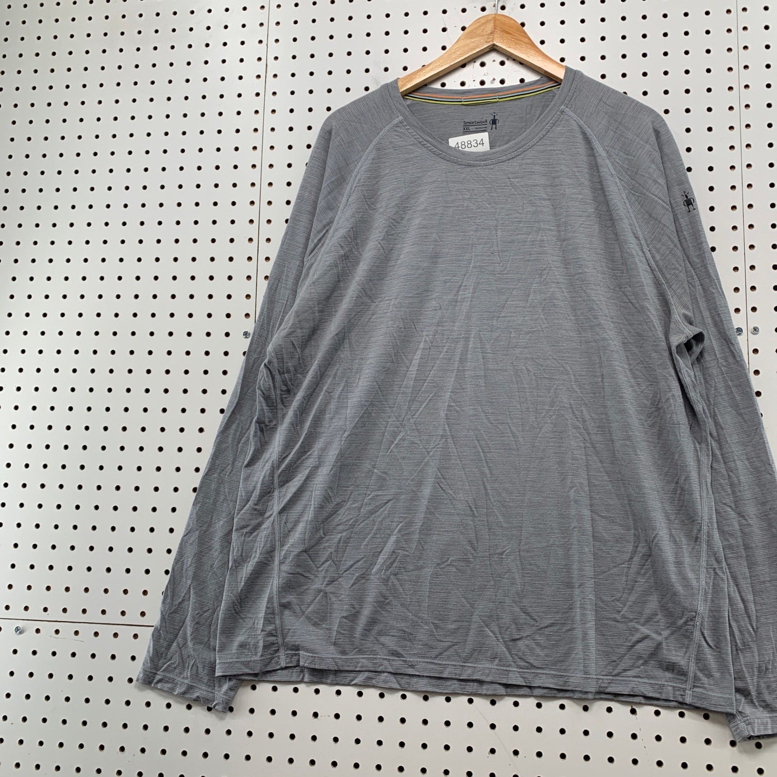 Smartwool T Shirt Mens XXL Grey Long Sleeve Base Layer Raglan Performance Top