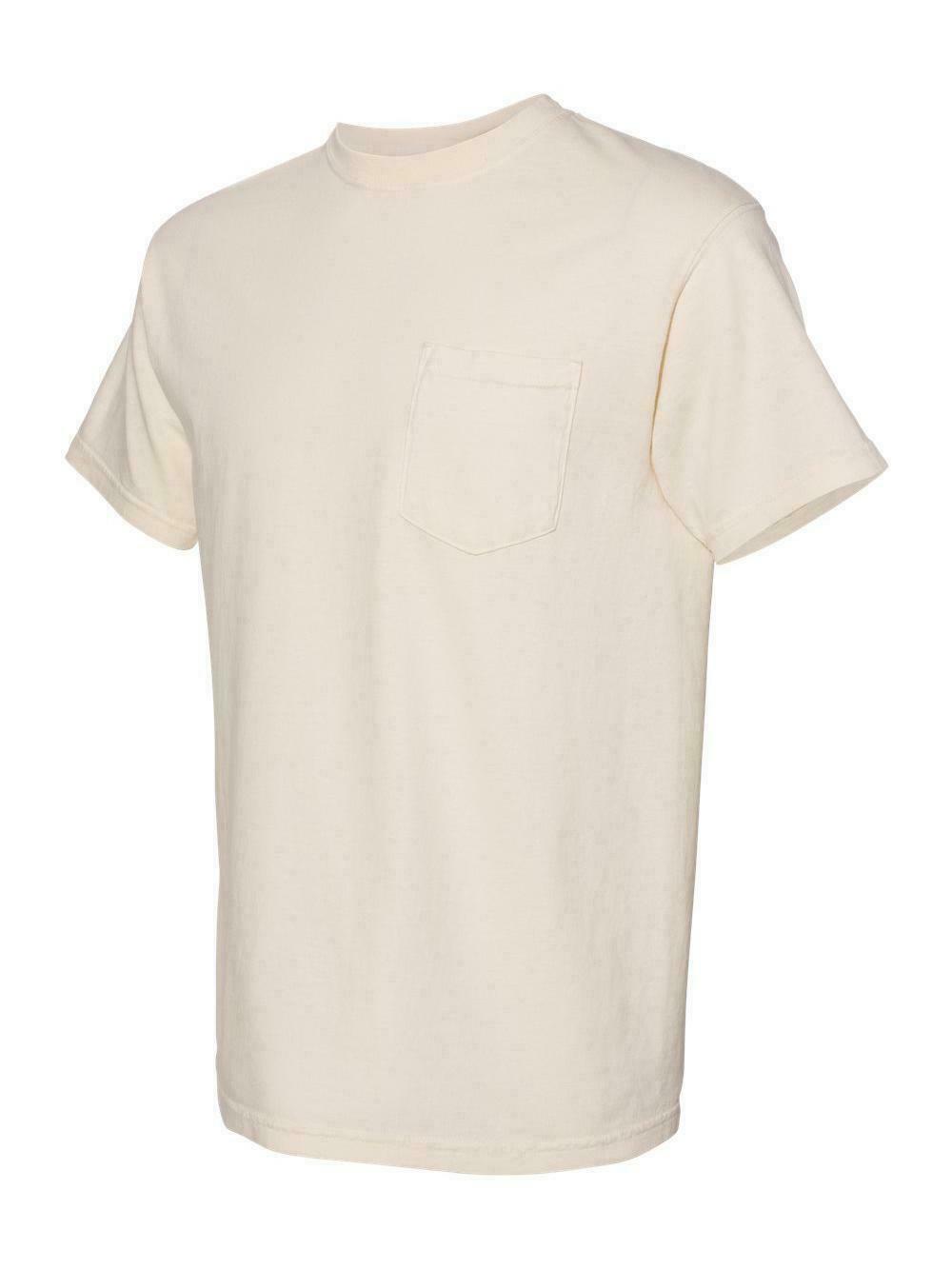 COMFORT COLORS 6030 Adult Pocket Tee – 3 First Quality Shirts – Assorted Colors