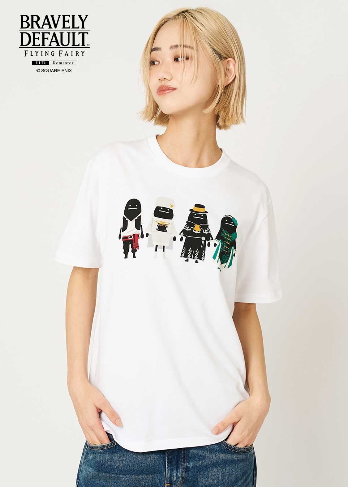[Graniph]Bravely Default / Octopath Traveler Brave Shadow | White T-Shirt SS-XXL