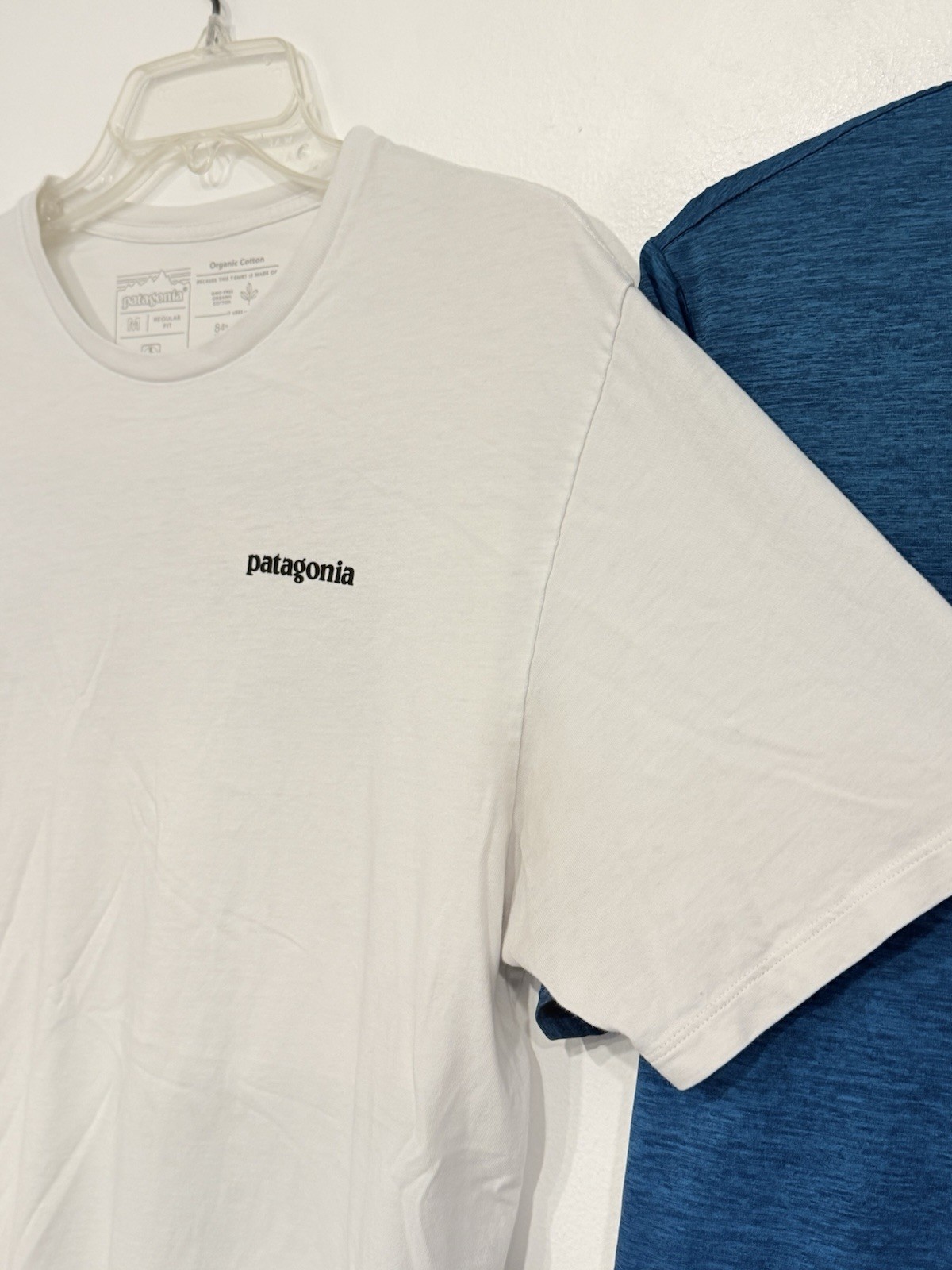 Lot 2 Patagonia Men’s Shirt Size Medium Capilene Cool P-6 Logo Organic T-Shirt