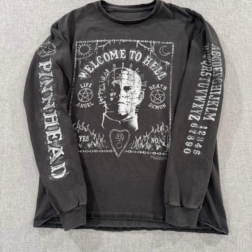 Hellraiser Inferno Pinhead T-shirt Long Sleeve Horror Movie Black Mens Medium
