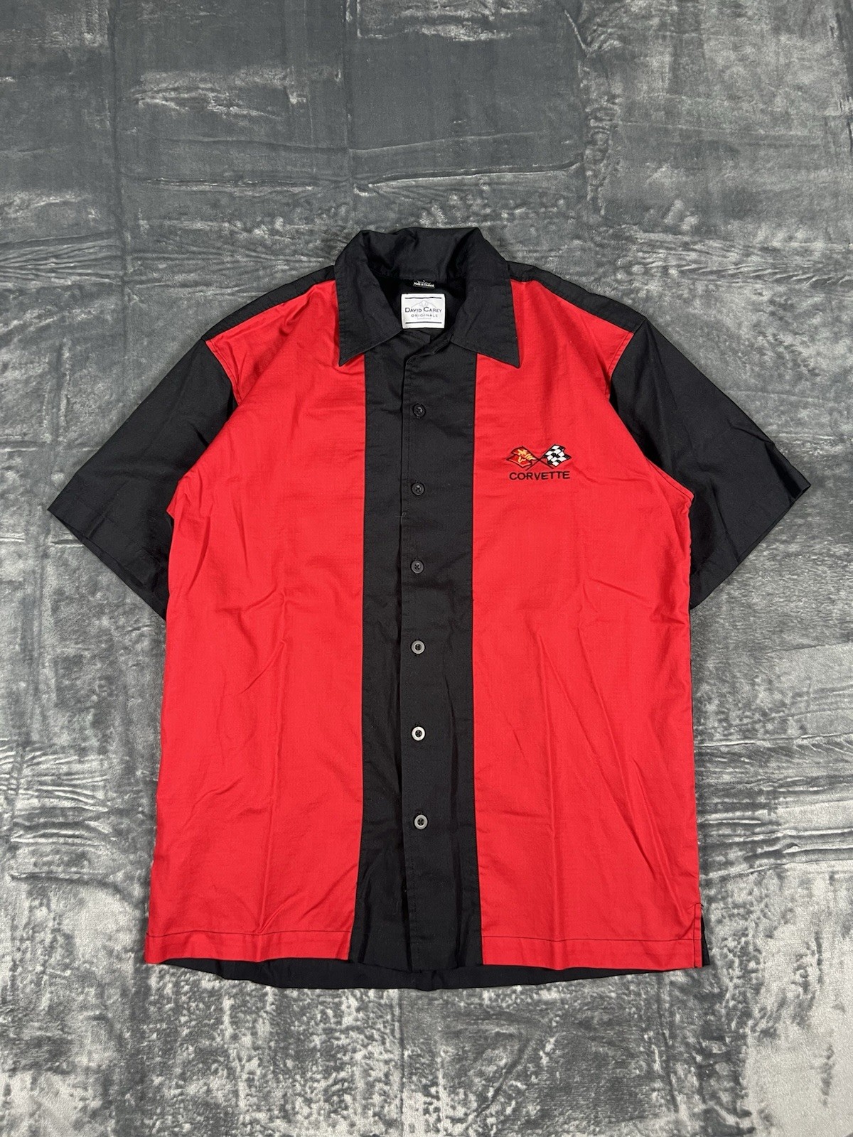 Vintage 90s Men’s And Women’s Unisex Corvette Baggy Faded Button Down T Shirt