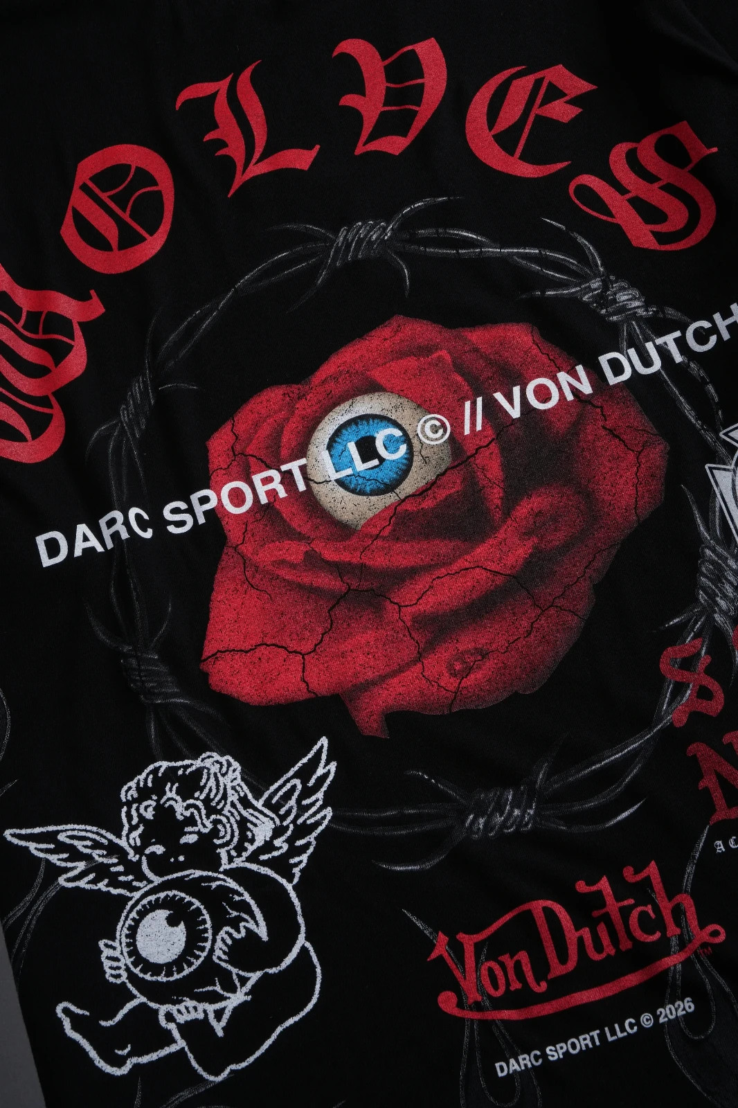 Darc Sport x Von Dutch Eye of the Beholder Oversized Tee Black Medium SOLD OUT