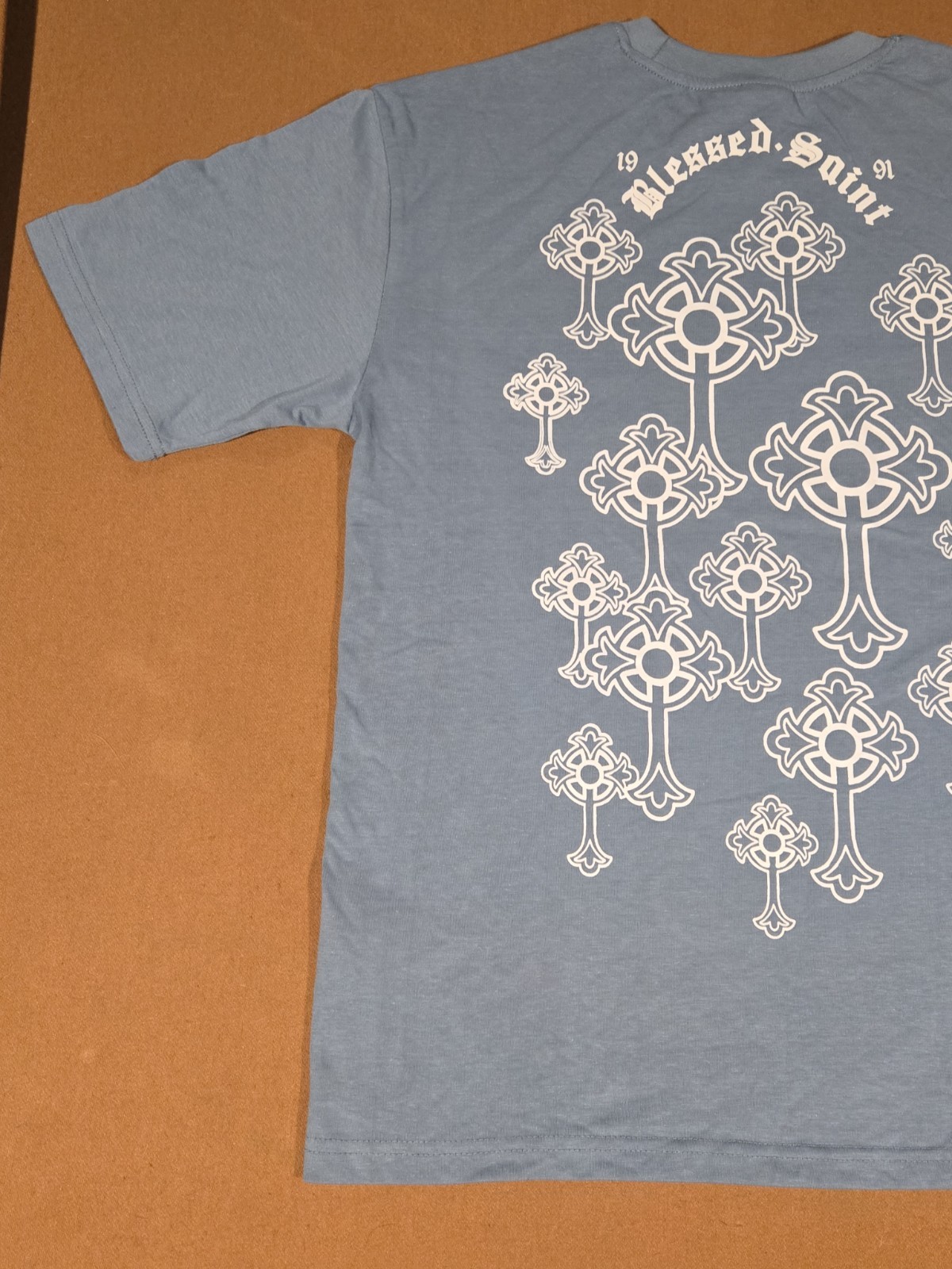 Vintage Rare Y2K South Pole CHROME HEARTS Style T-Shirt Cross Blessed Saint Sz M