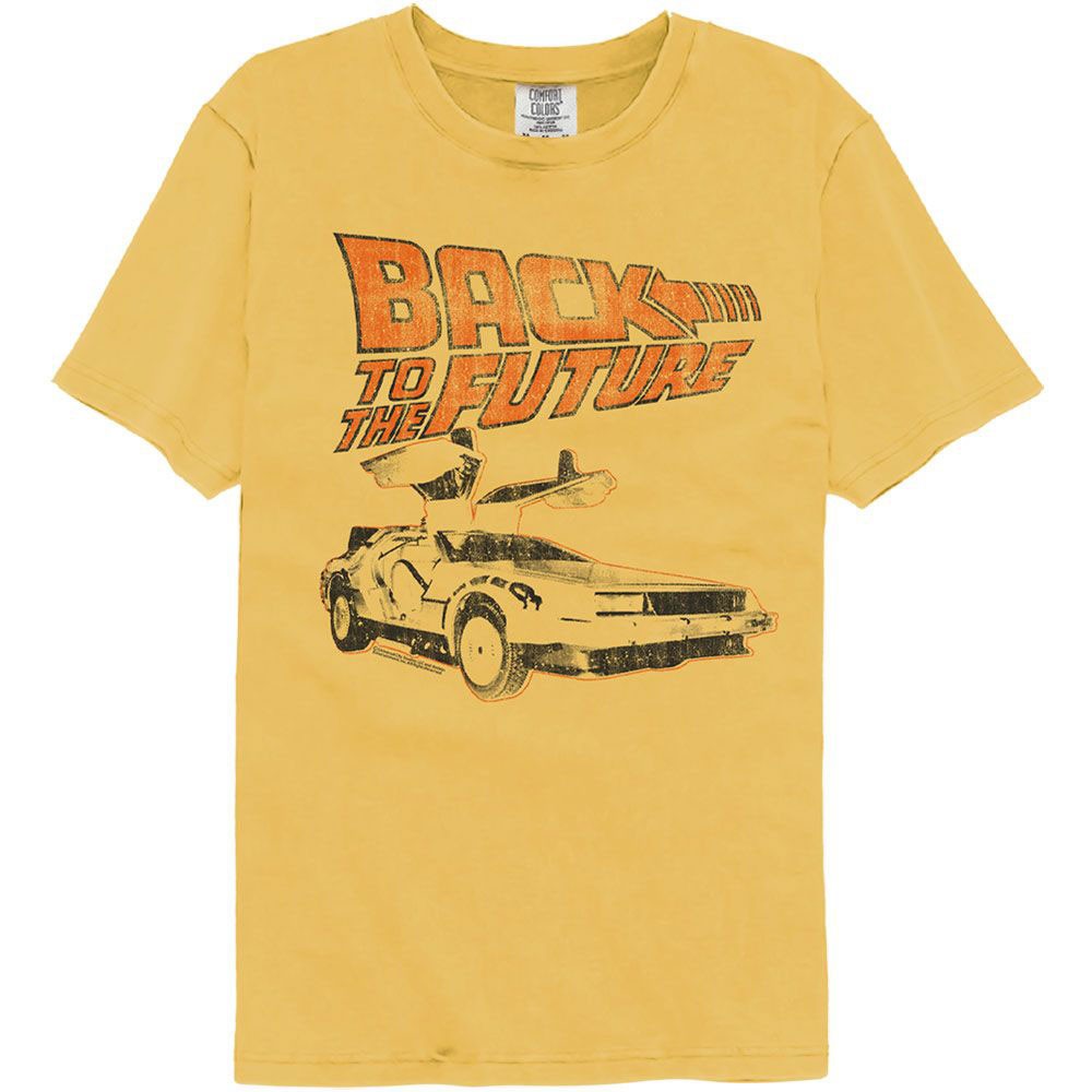 Men’s Back To The Future Bttf My Other Ride Comfort Color T-shirt Large Mustard