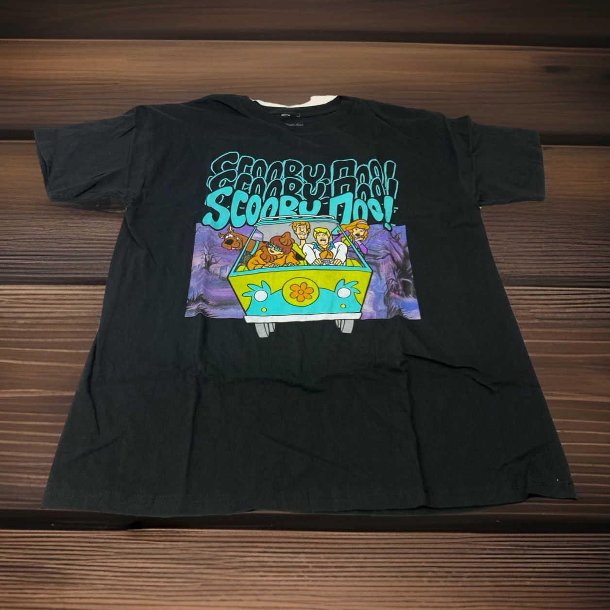Scooby-Doo Unisex L Large Black Graphic Print Short Sleeve Crew Neck T Shirt