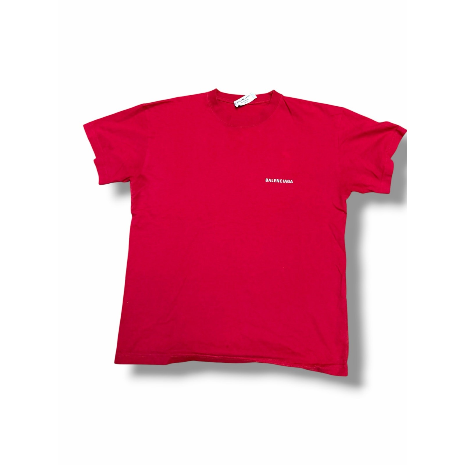 Balenciaga Logo Tee Red | Size MEDIUM