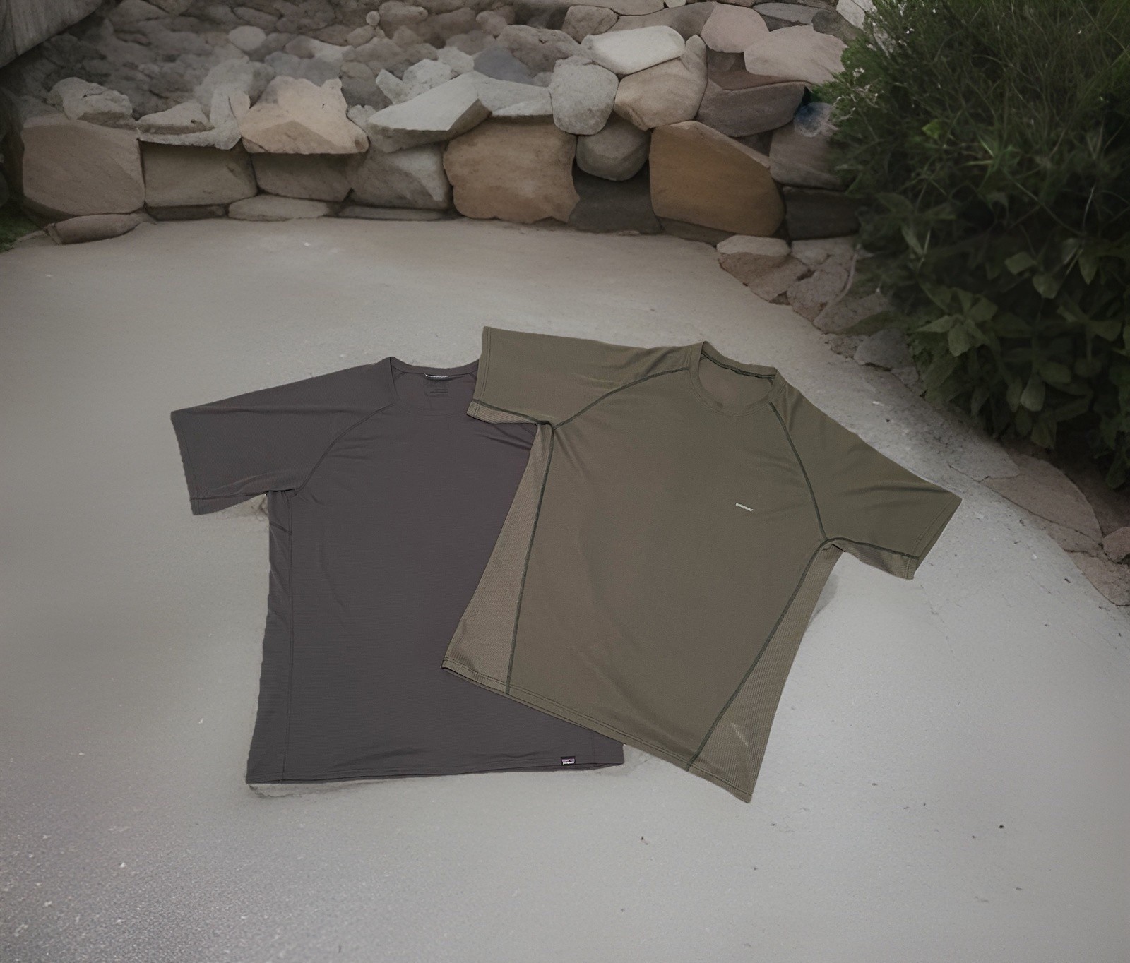 Lot of 2 Patagonia Shirts Mens XL Lightweight Stretch Hiking Capilene Baselayer