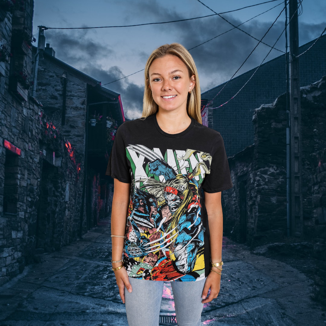 X-Men Wolverine vs Omega Marvel Licensed Adult T-Shirt