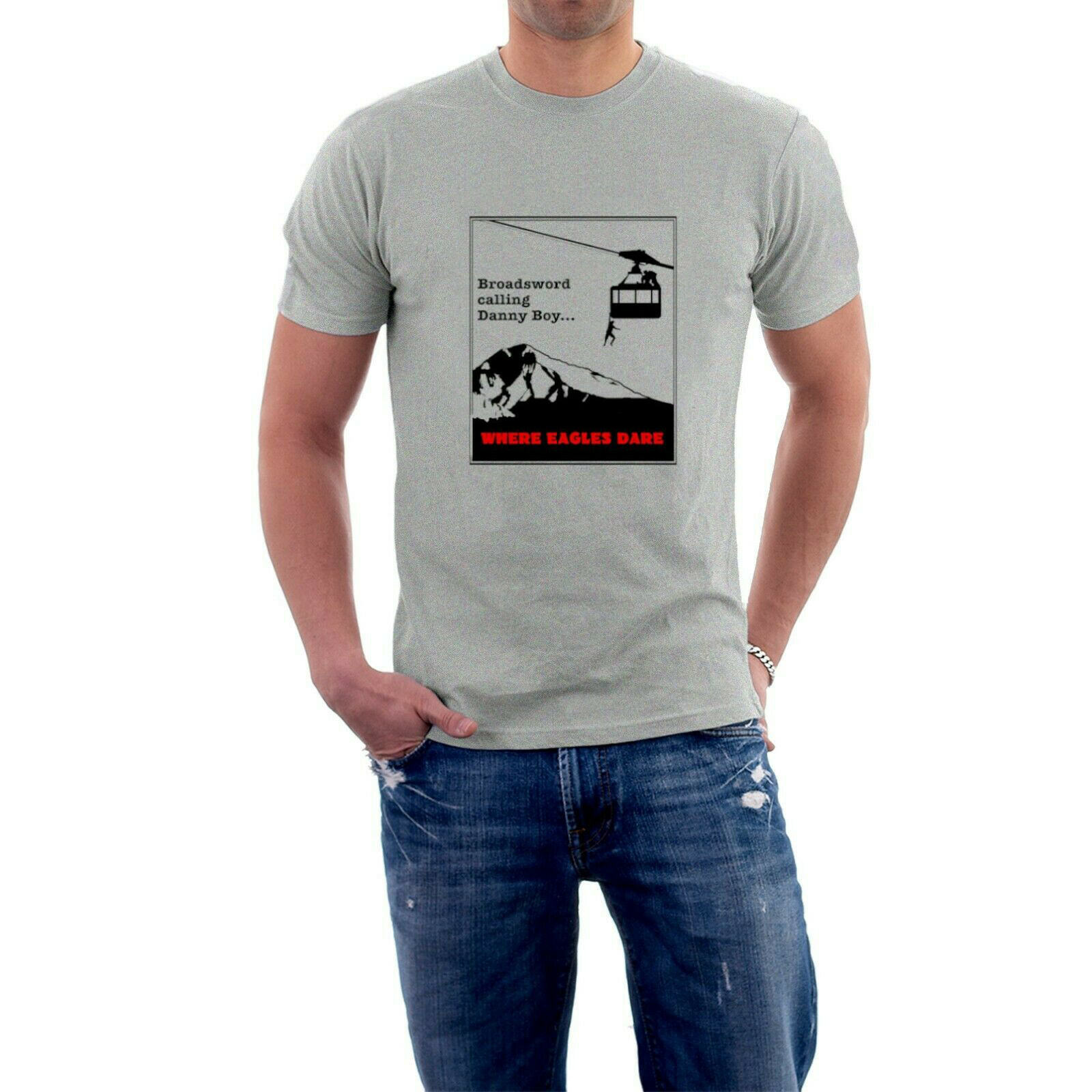 Where Eagles Dare T-shirt Broadsword Calling Danny Boy War Movie Tee