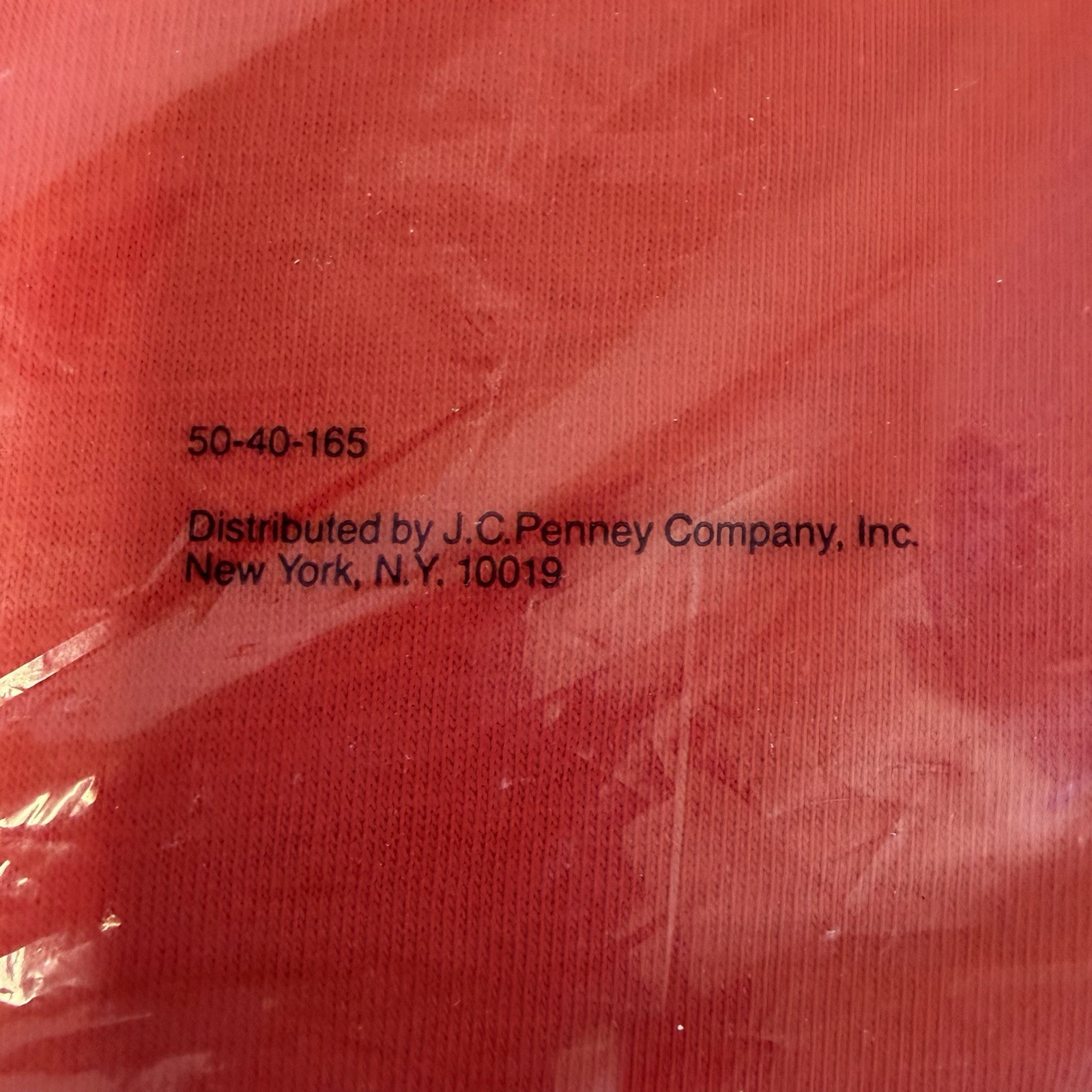 Vintage JC Penney Tank Top Shirt Mens Size Large L Red Combed Cotton Sleeveless