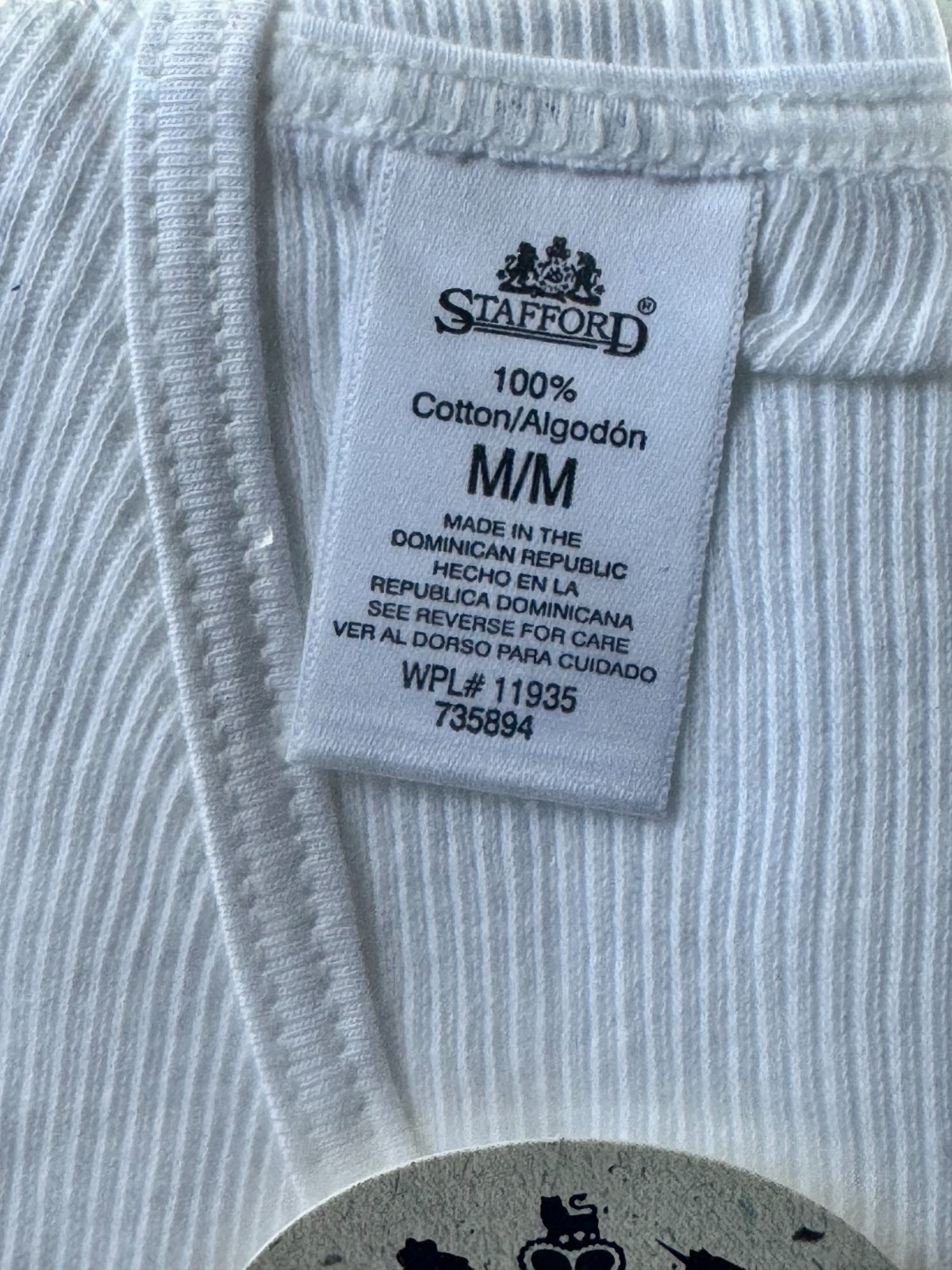 Mens Stafford 3 Pack Comfort Shirts 100% Combed Cotton Vtg Size Med Jc Penny