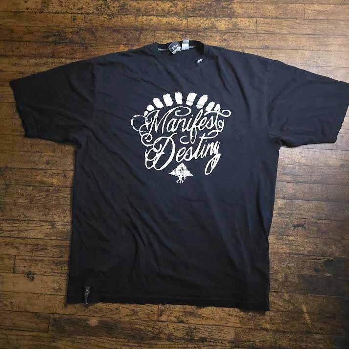 LRG Manifest Destiny T-Shirt Men’s Black Graphic Tee Short Sleeve Size XL