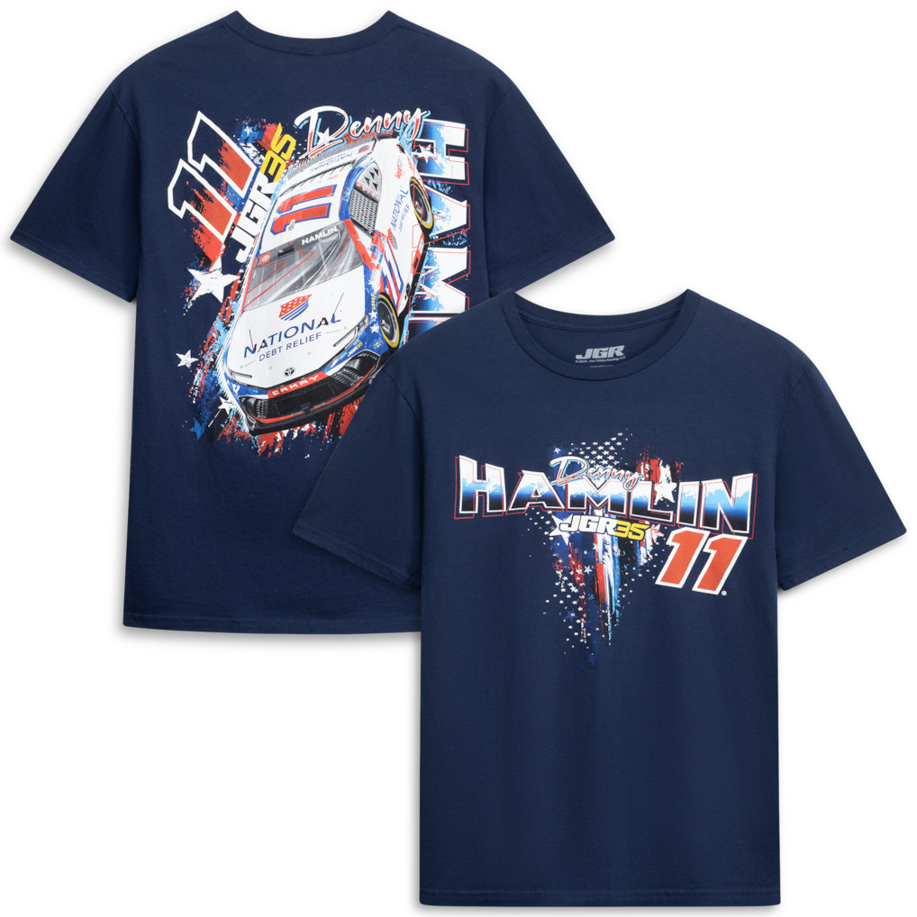 Denny Hamlin #11 NASCAR T Shirt National Debt Relief JGR Racing Tee