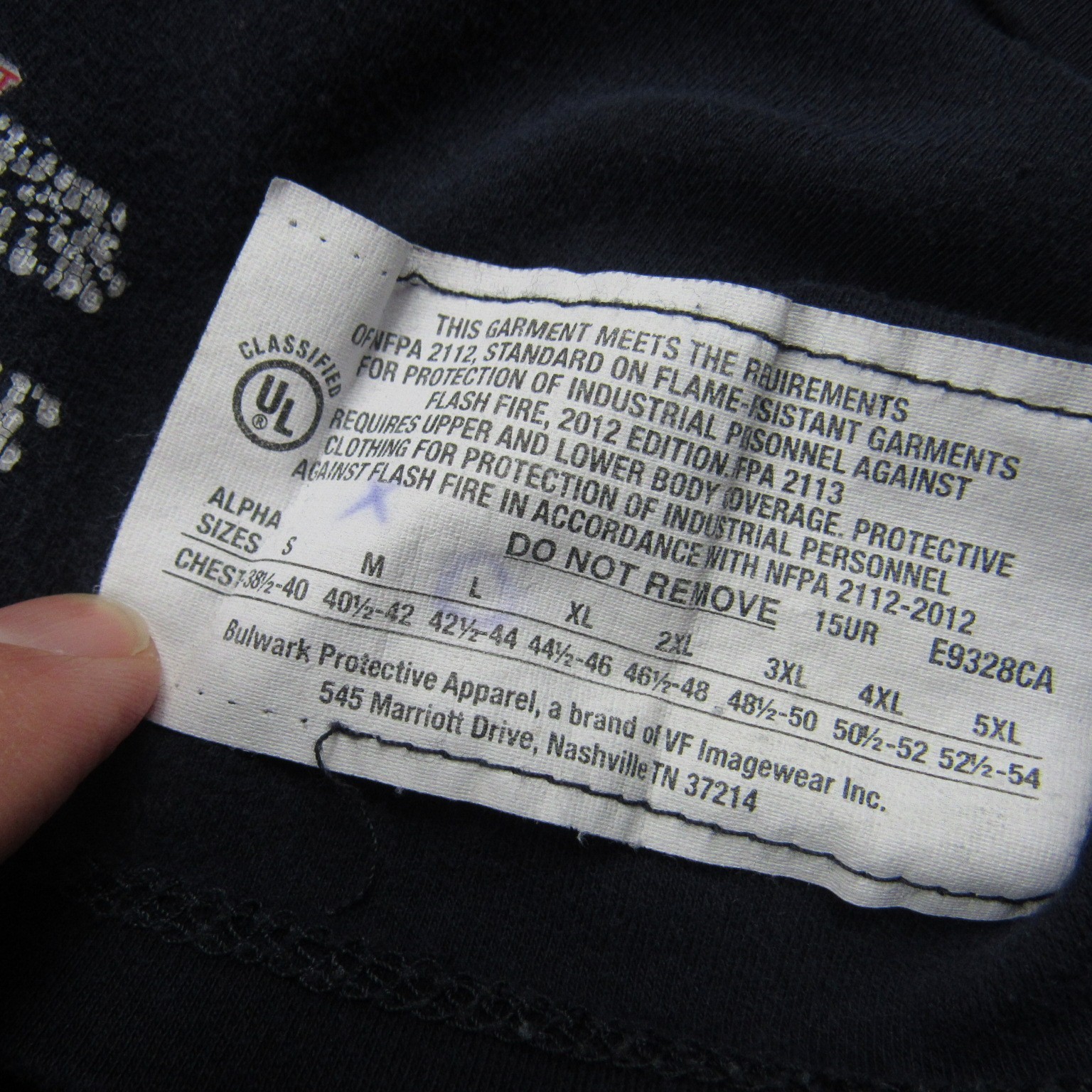 Bulwark Shirt Mens Large Blue Henley FR Fire Resistant Pocket Cat 2 Workwear