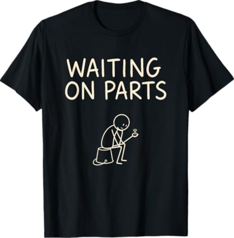 Mechanic Men Auto Repair Waiting on Parts Car Technician T-Shirt