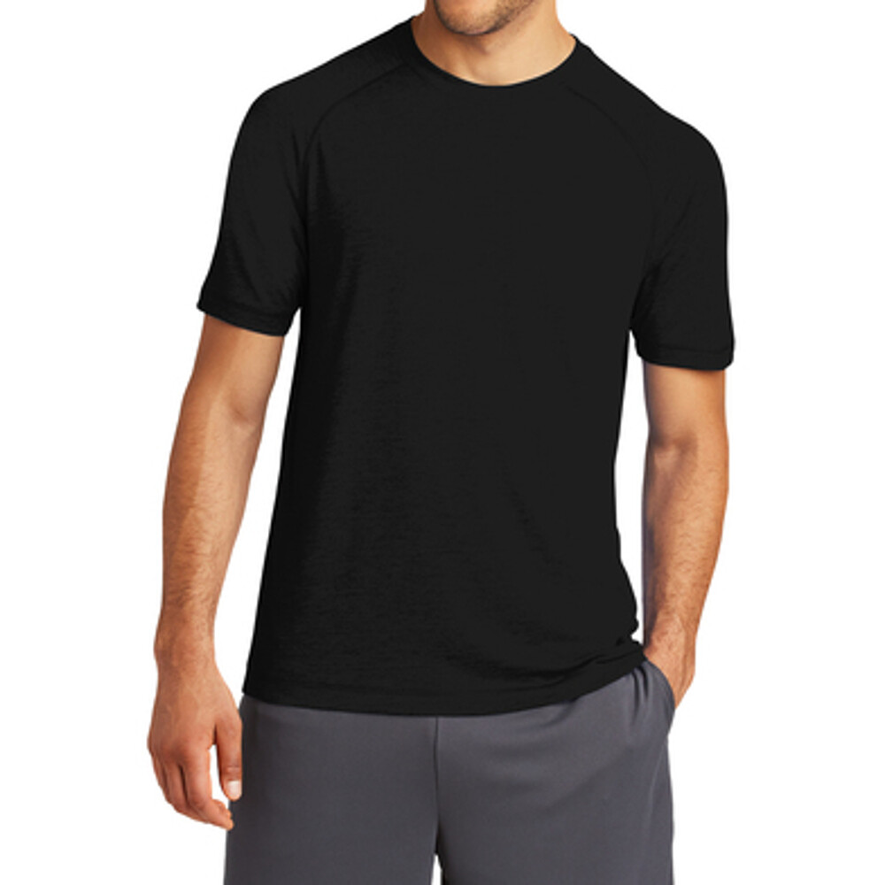 Sport-Tek Mens Short Sleeve PosiCharge Tri Blend Wicking Raglan T-Shirt ST400