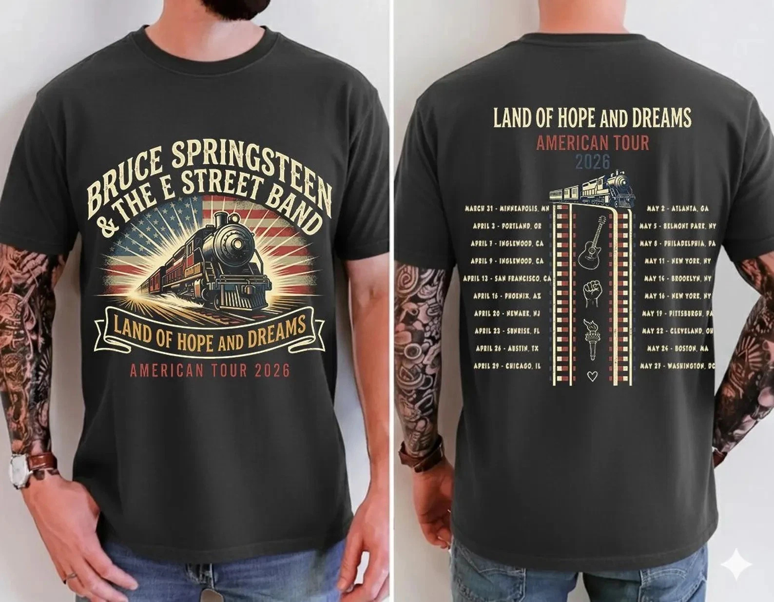Bruce Springsteen E Street Band American Tour 2026 T-shirt