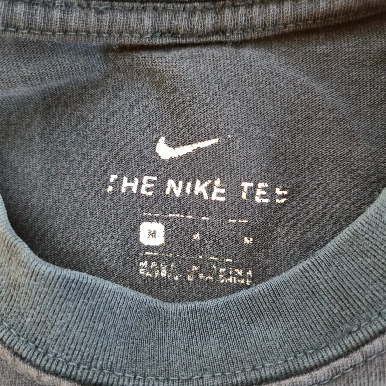 Nike MAX90 Just Do It T Shirt Mens Medium Black Colorblock Graphic Print Cotton