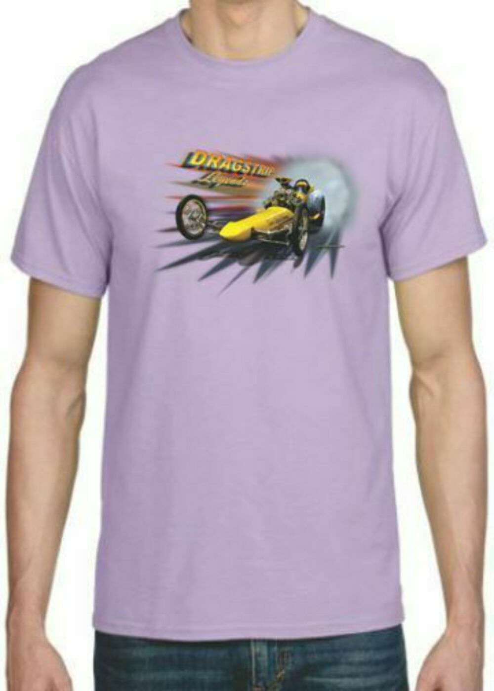 Adult DryBlend® T-Shirt – (YELLOW DRAGSTER LEGENDS – HOT ROD)