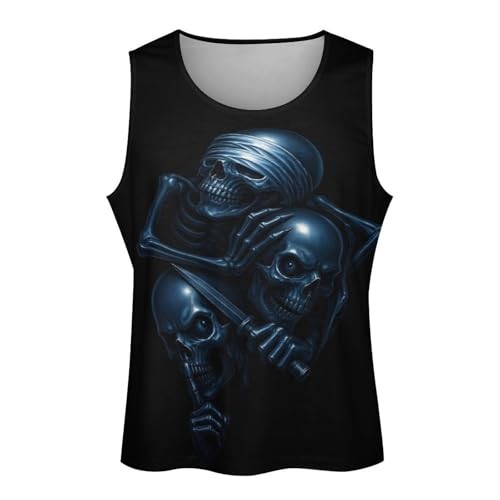 Mens Skeleton Graphic Fantasy 3D Tank Top