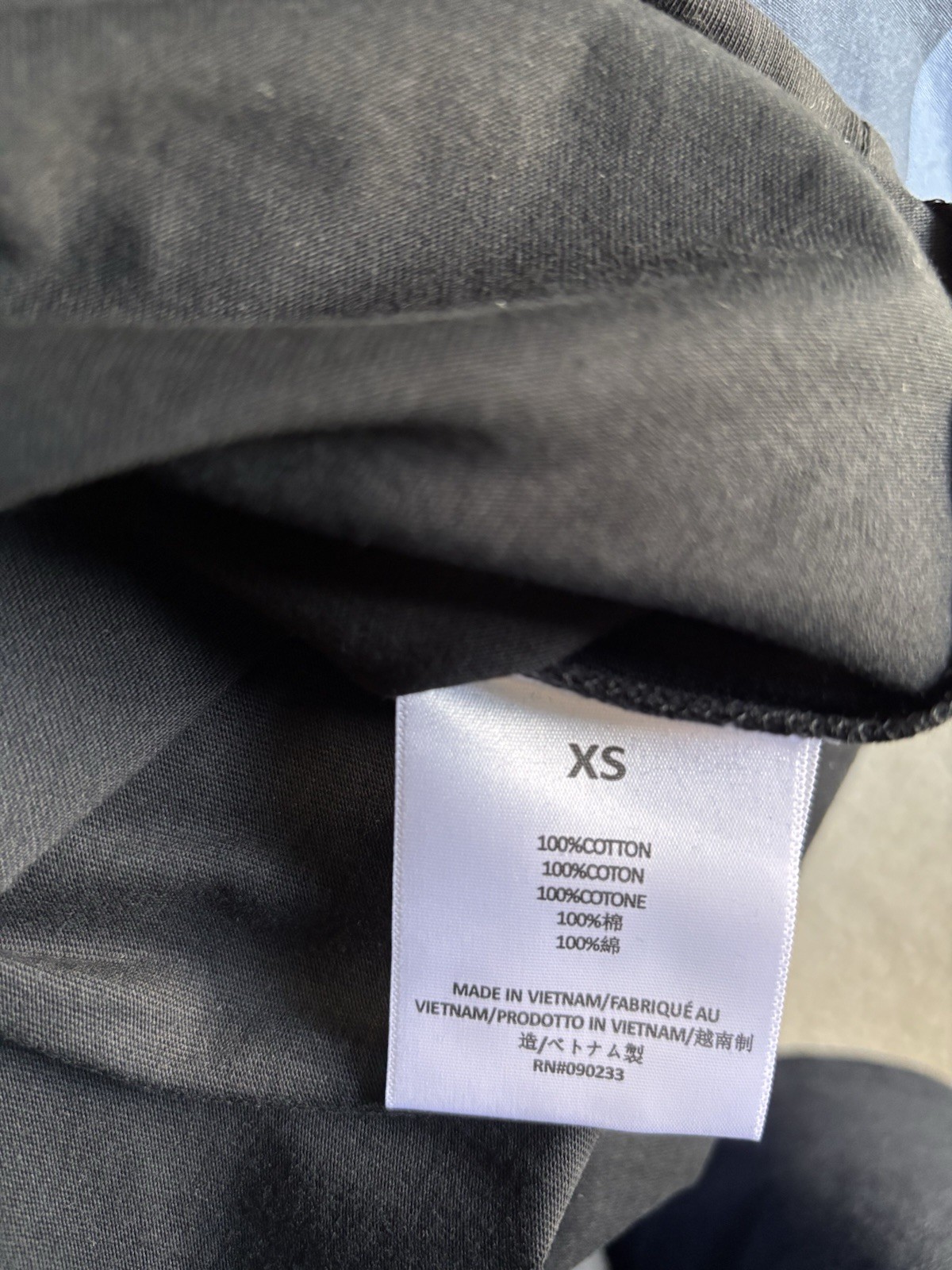 Essentials Fear of God Logo Crew Neck Short Sleeve Black Cotton T-Shirt XS