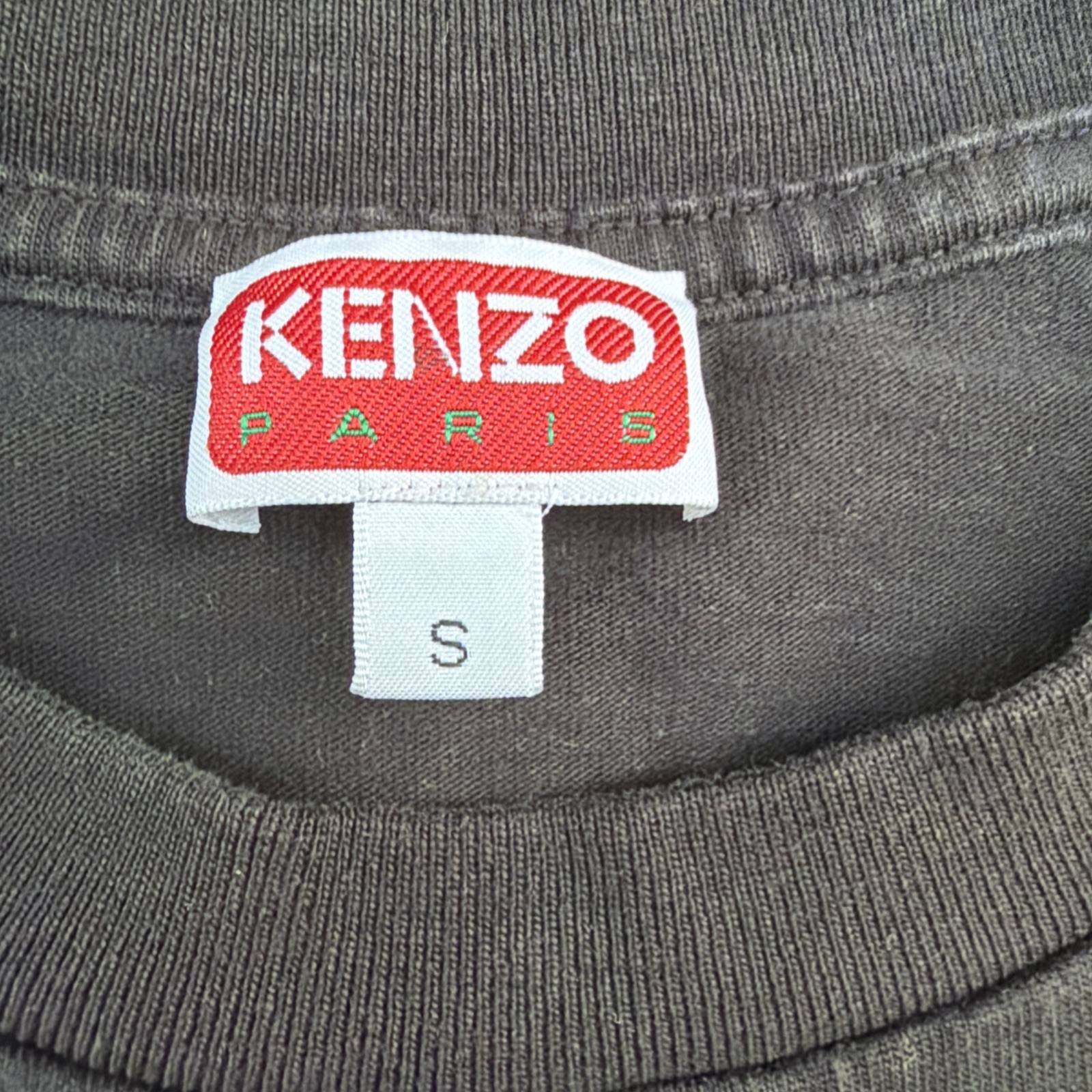 KENZO Paris Box Logo T Shirt short sleeve Black Red Small