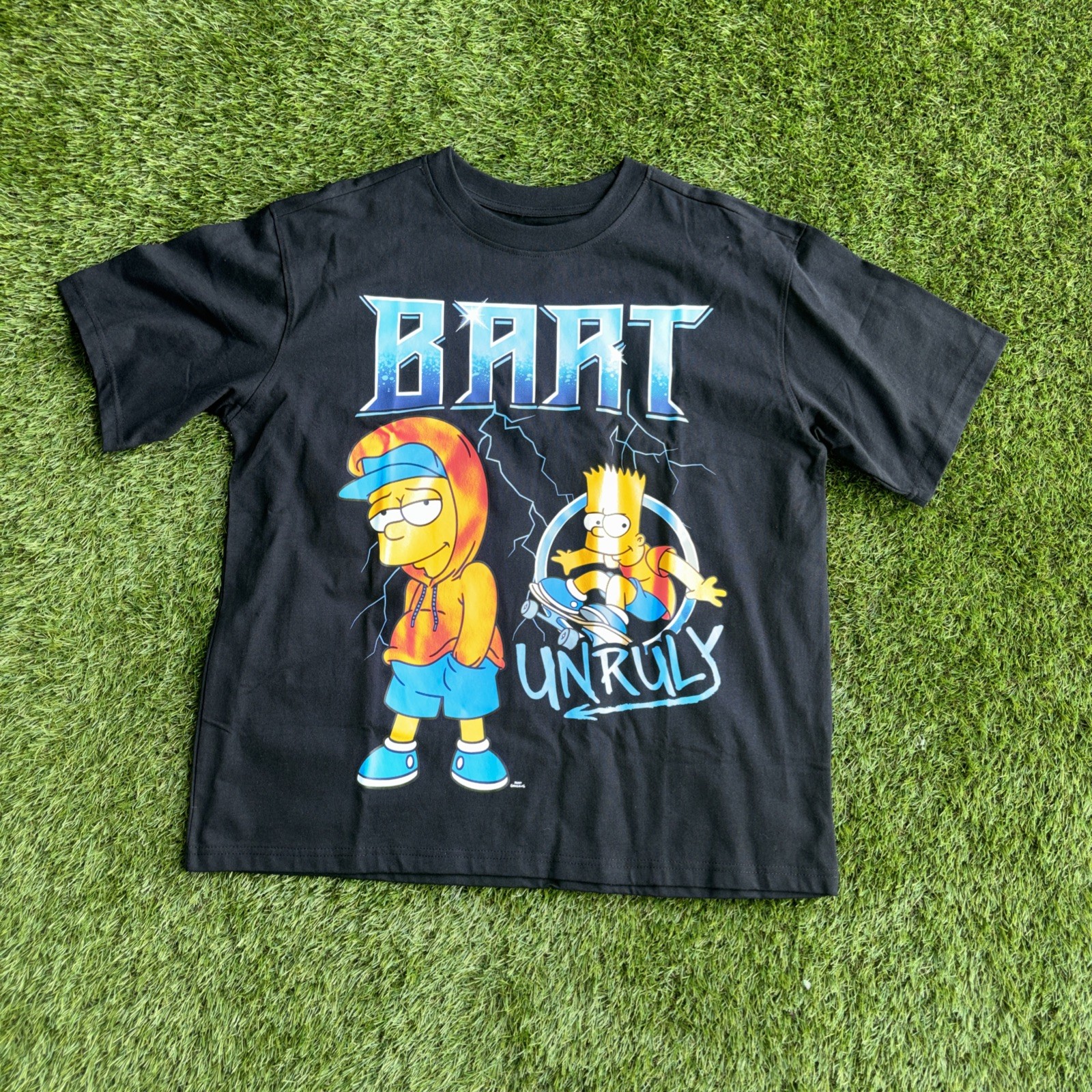 Bart Simpson Shirt Mens Large Black New!!