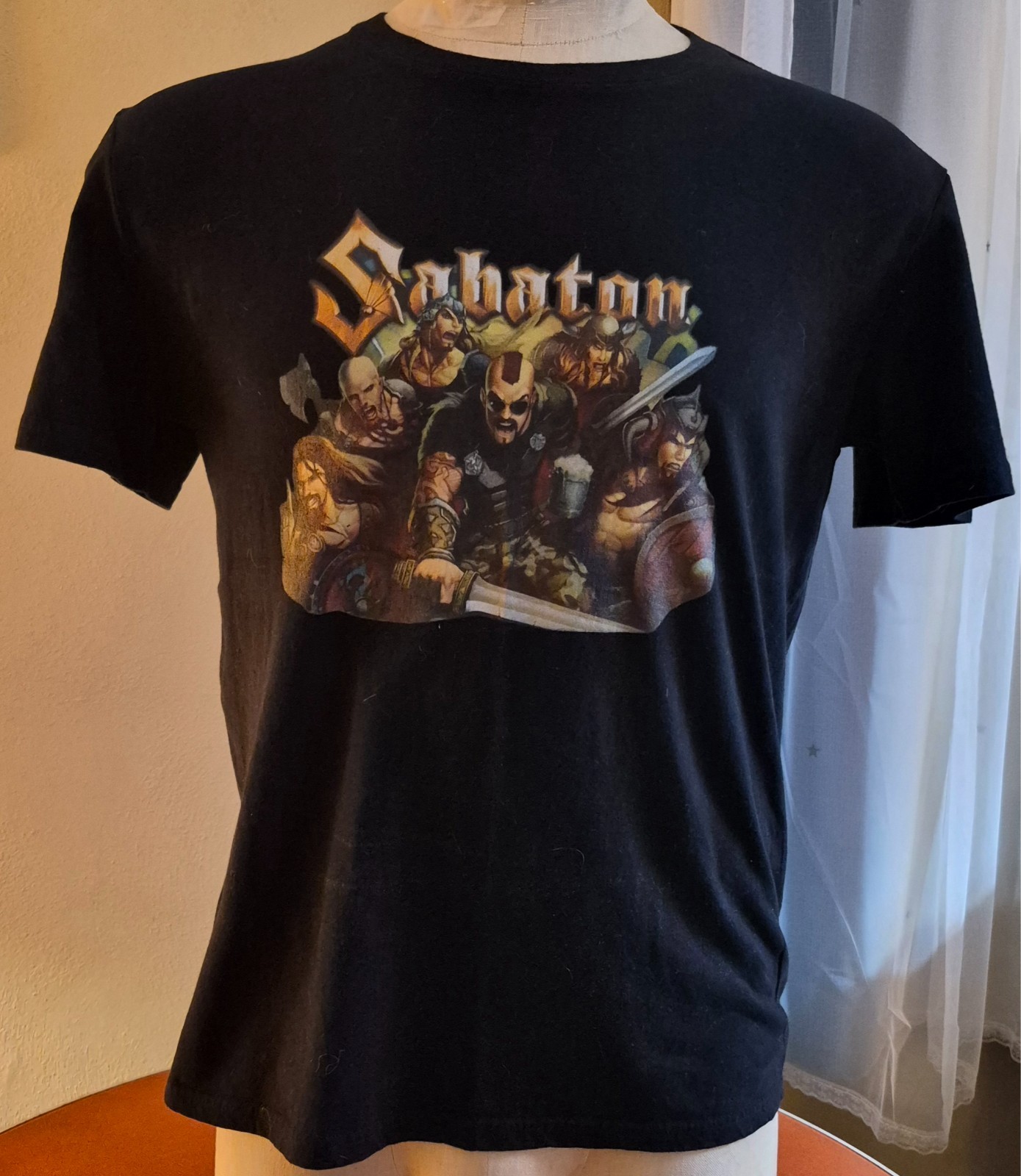 Sabaton Gods of War Metal Music T-Shirt Adult Medium Black Iron On Pullover Top