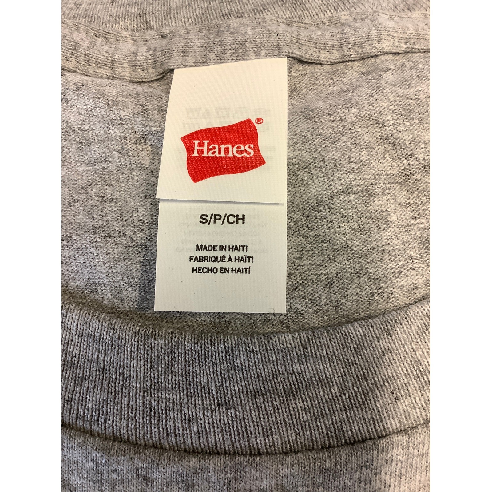 Hanes Essentials Men’s S 6-Pack Light Steel Cotton Short Sleeve T-Shirts G13-18