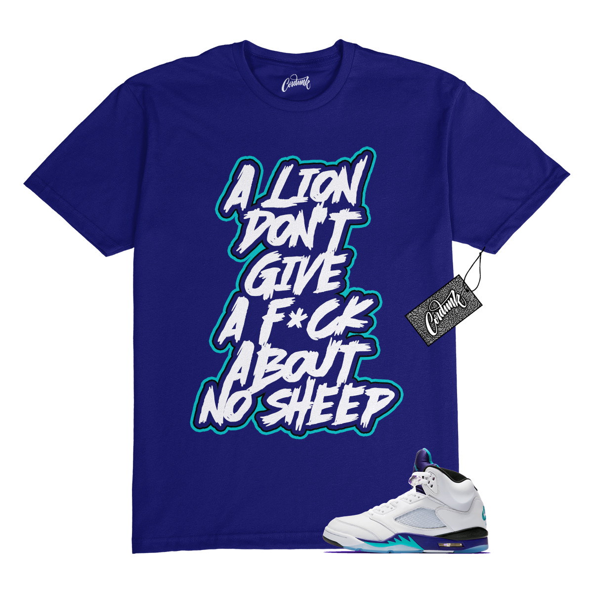 5 Grape White Black 2025 Blue T Shirt Match LION